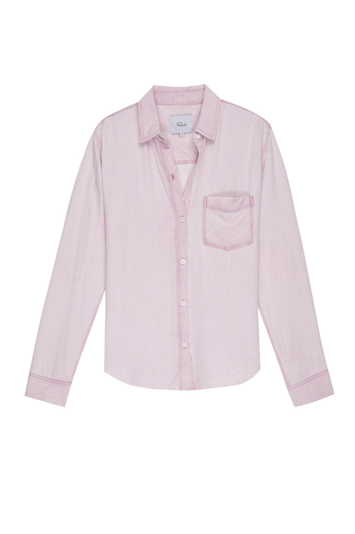 RAILS - Ingrid Raw Button Shirt in Dusty Rose