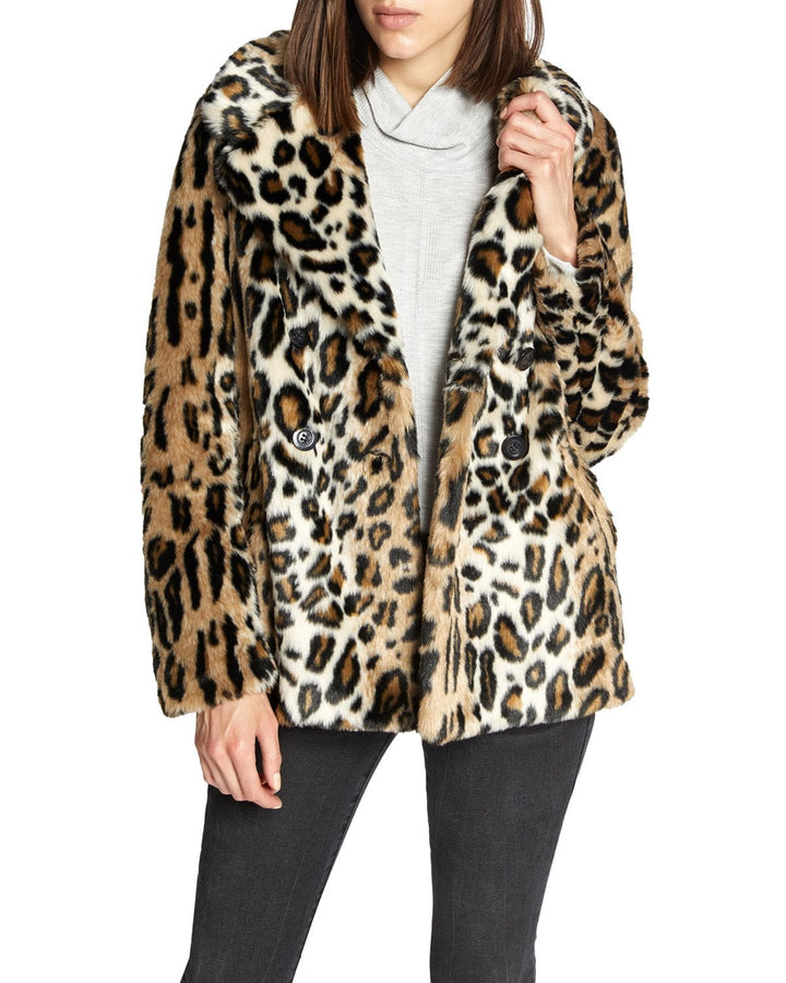 SANCTUARY - Seeing Spots Faux Fur Coat Leopard