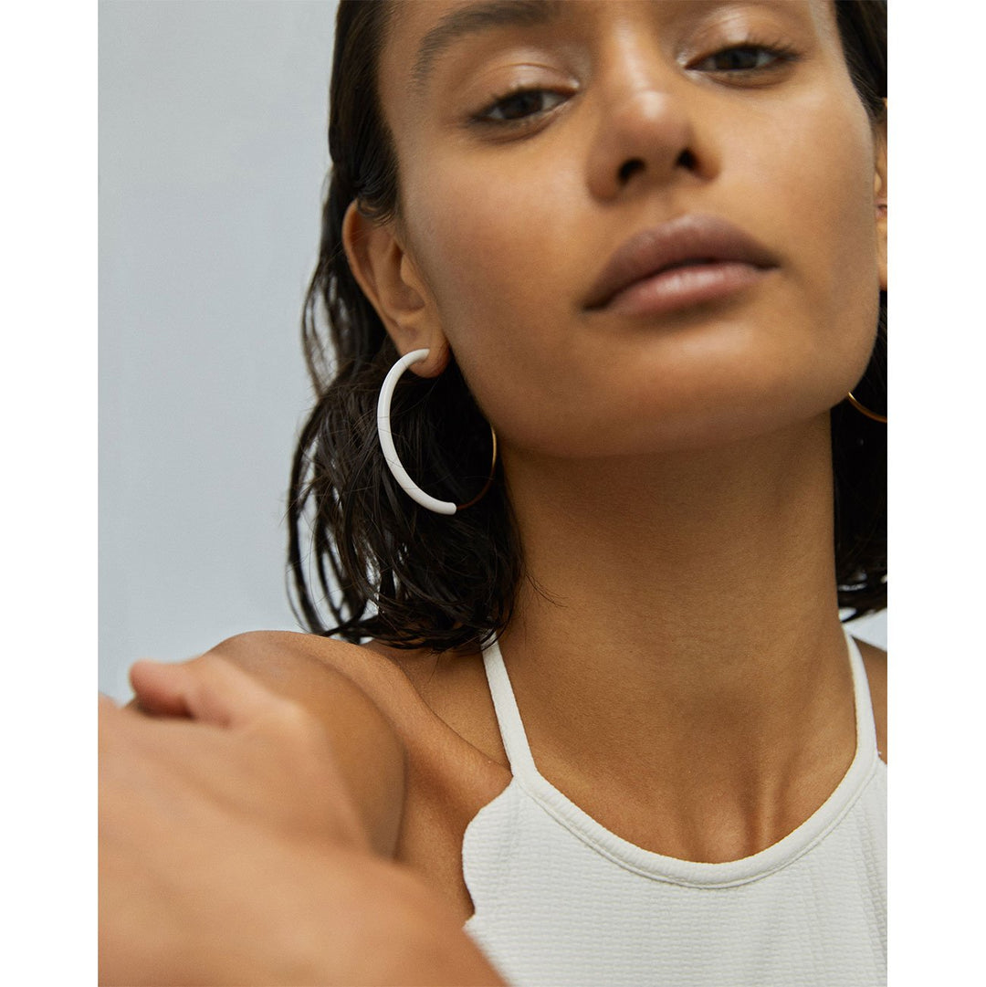 Jenny Bird - Lola Hoops White/Gold