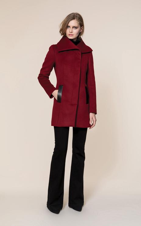 Soia & Kyo - Jenna Slim-Fit Wool Coat in Crimson