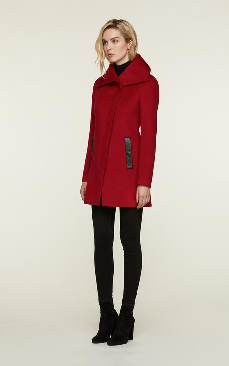 Soia & Kyo - Jenna Slim-Fit Wool Coat in Crimson