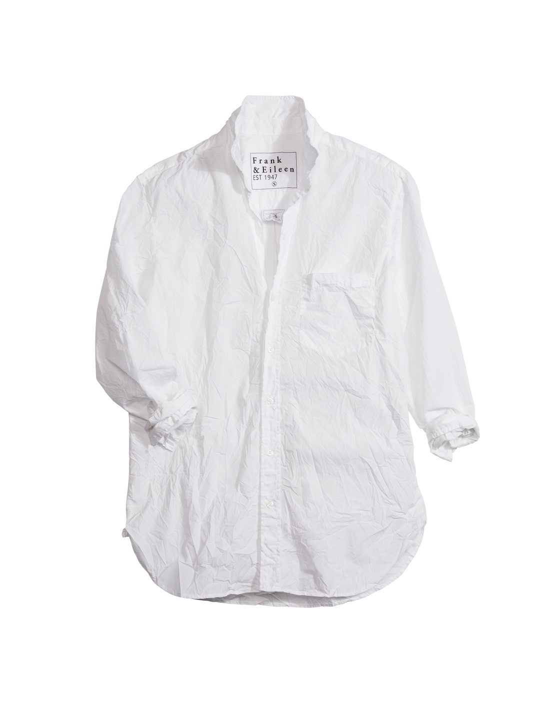 Frank & Eileen - Joedy Woven Button Up in White Crinkle Superfine