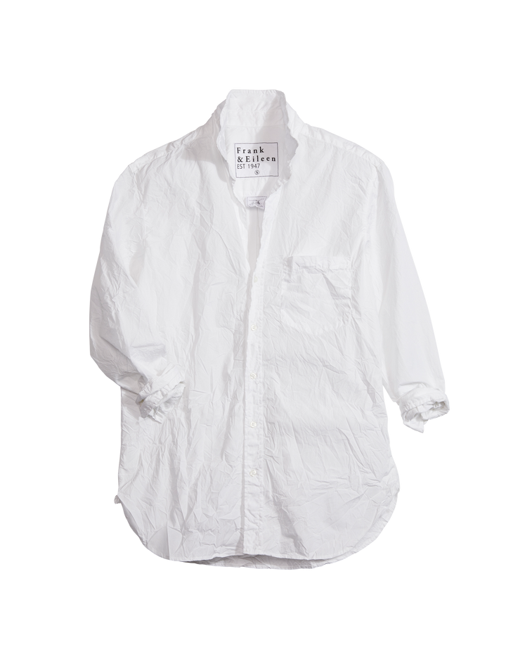 Frank & Eileen - Joedy Woven Button Up in White Crinkle Superfine