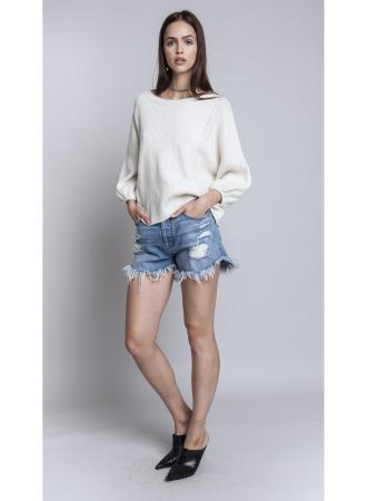 7 For All Mankind - High Waist Scalloped Short