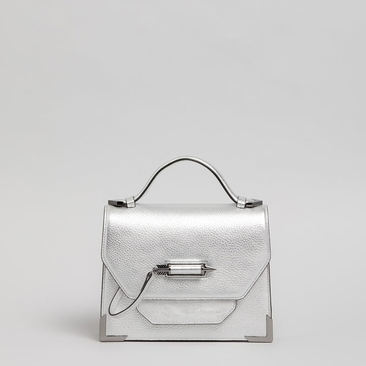 Mackage - Keeley Leather Crossbody Bag in Silver