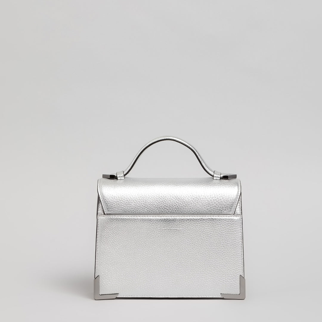 Mackage - Keeley Leather Crossbody Bag in Silver