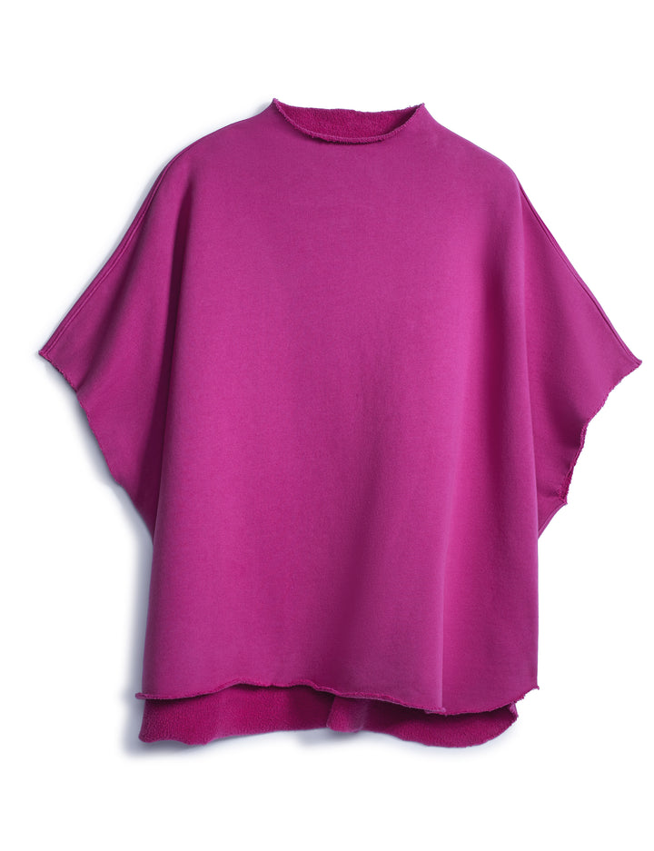 Frank & Eileen - Funnel Neck Capelet in Fuschia