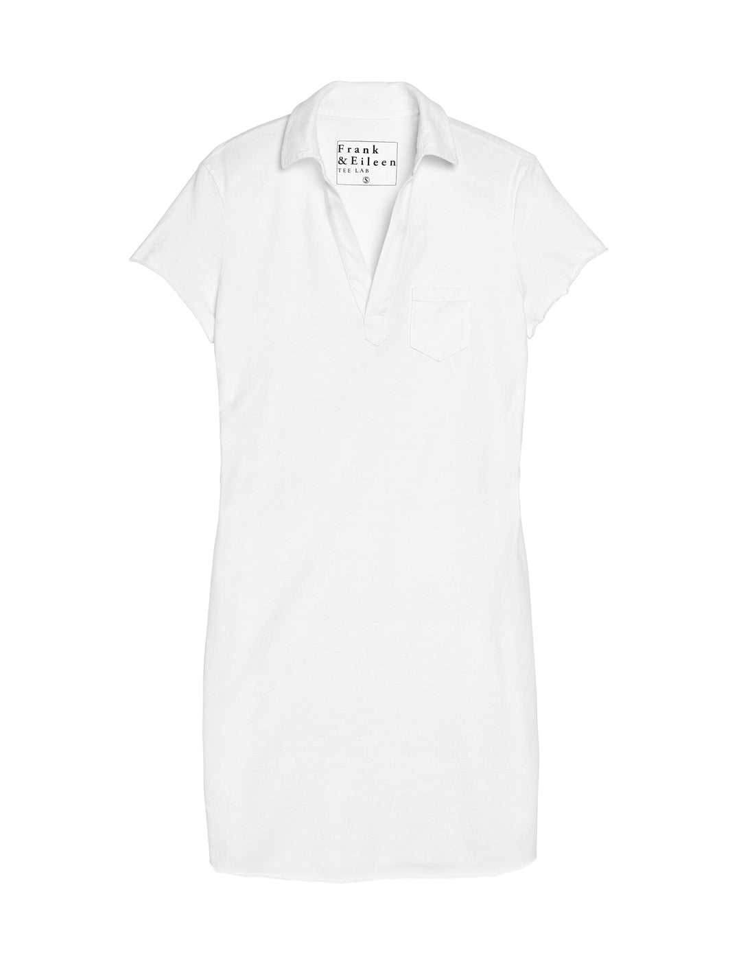 Frank & Eileen - Short Sleeve Polo Dress in White