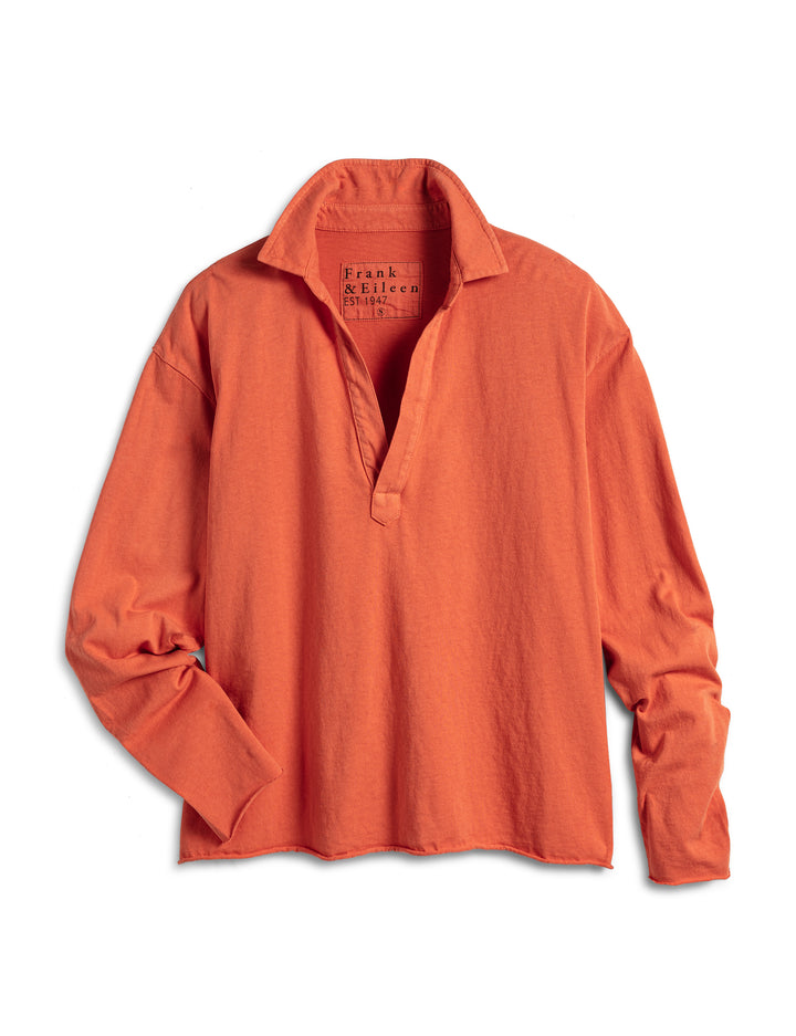 Frank & Eileen - Popover Henley in Hermes