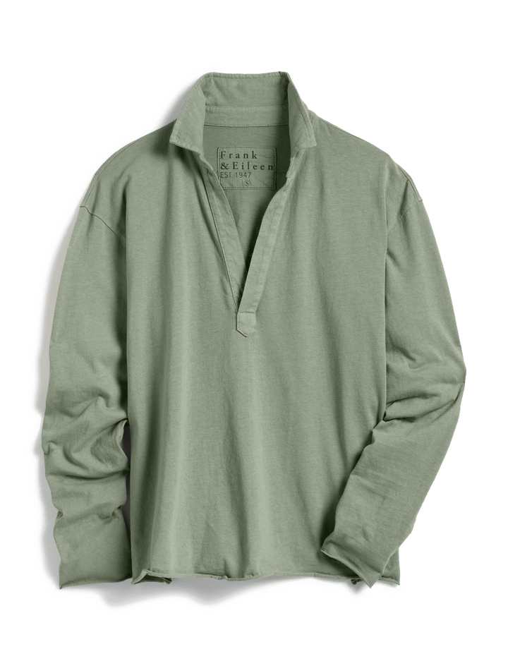 Frank & Eileen - Popover Henley in Sage