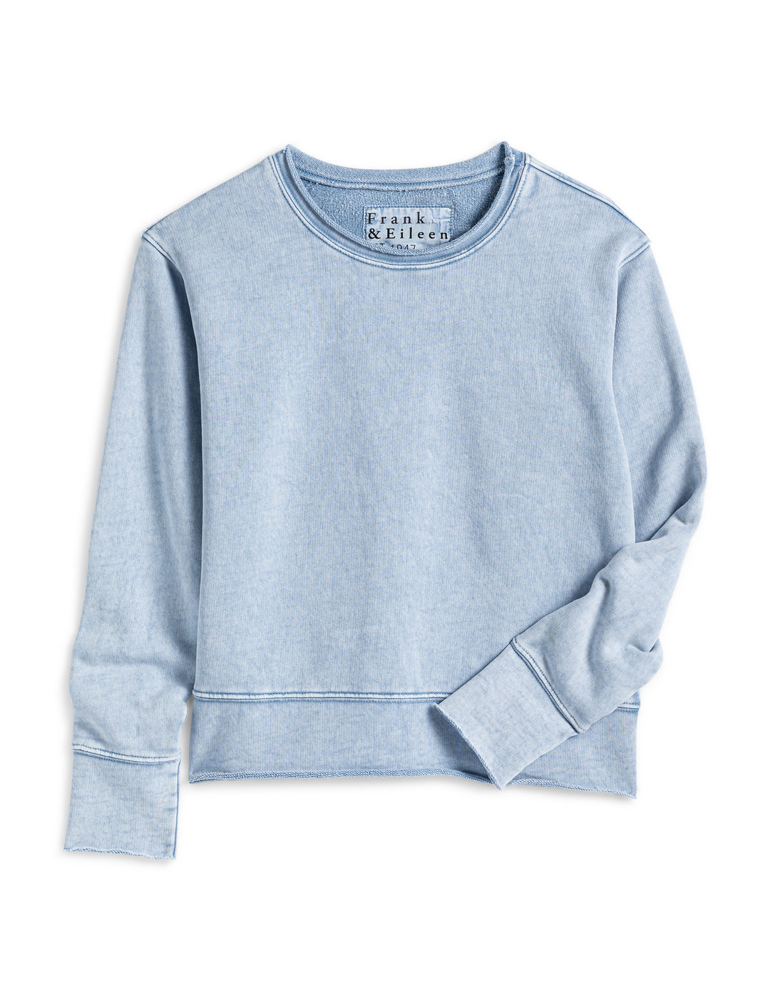 Frank & Eileen - Boyfriend Crew Neck Sweatshirt in Mineral Blue