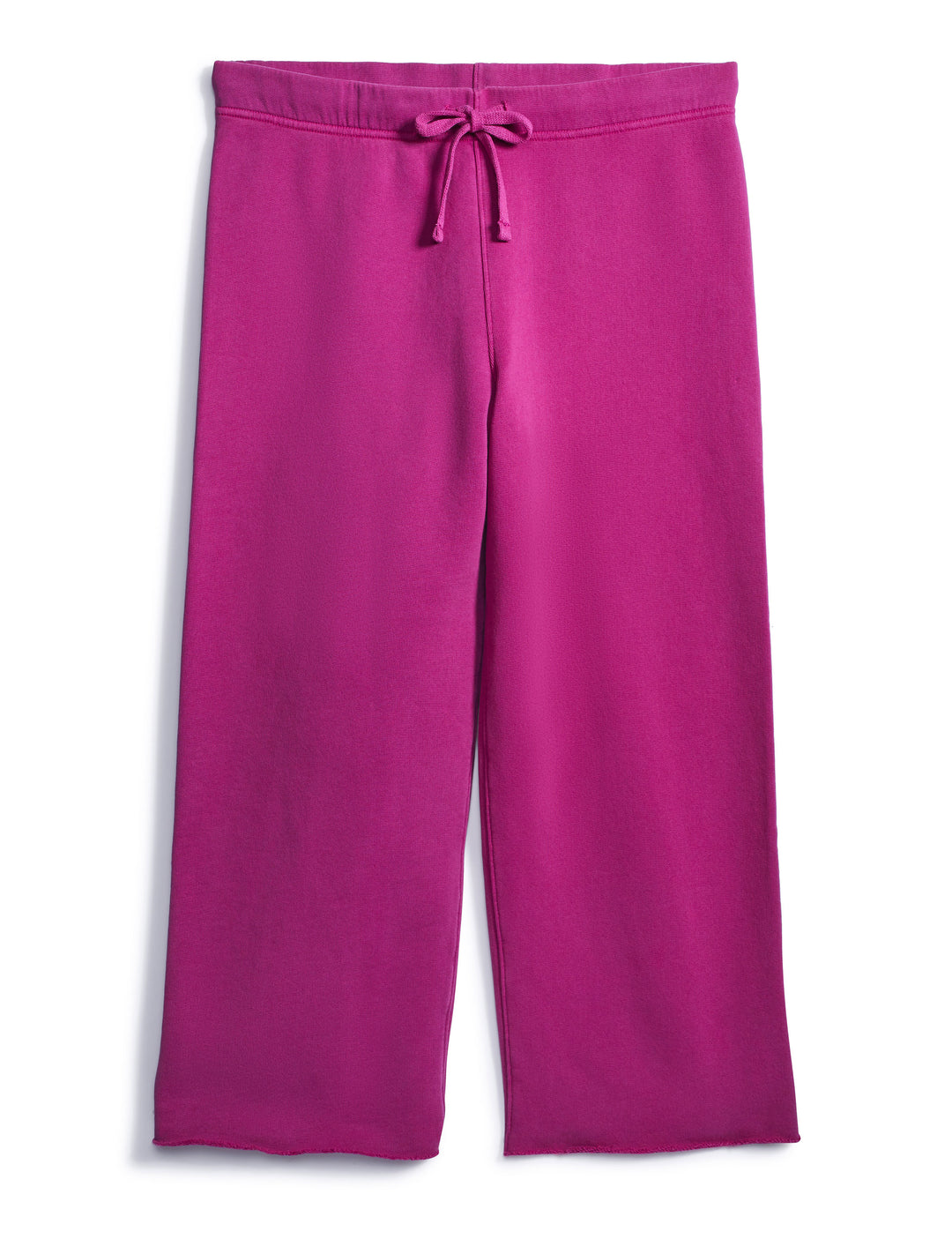 Frank & Eileen - Cropped Wide Leg Sweatpant in Fuschia Pants
