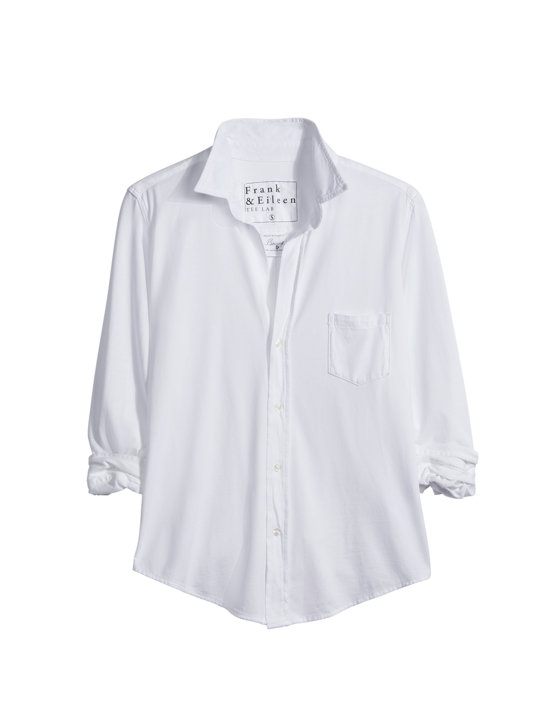 Frank & Eileen - Barry Knit Button Up in White