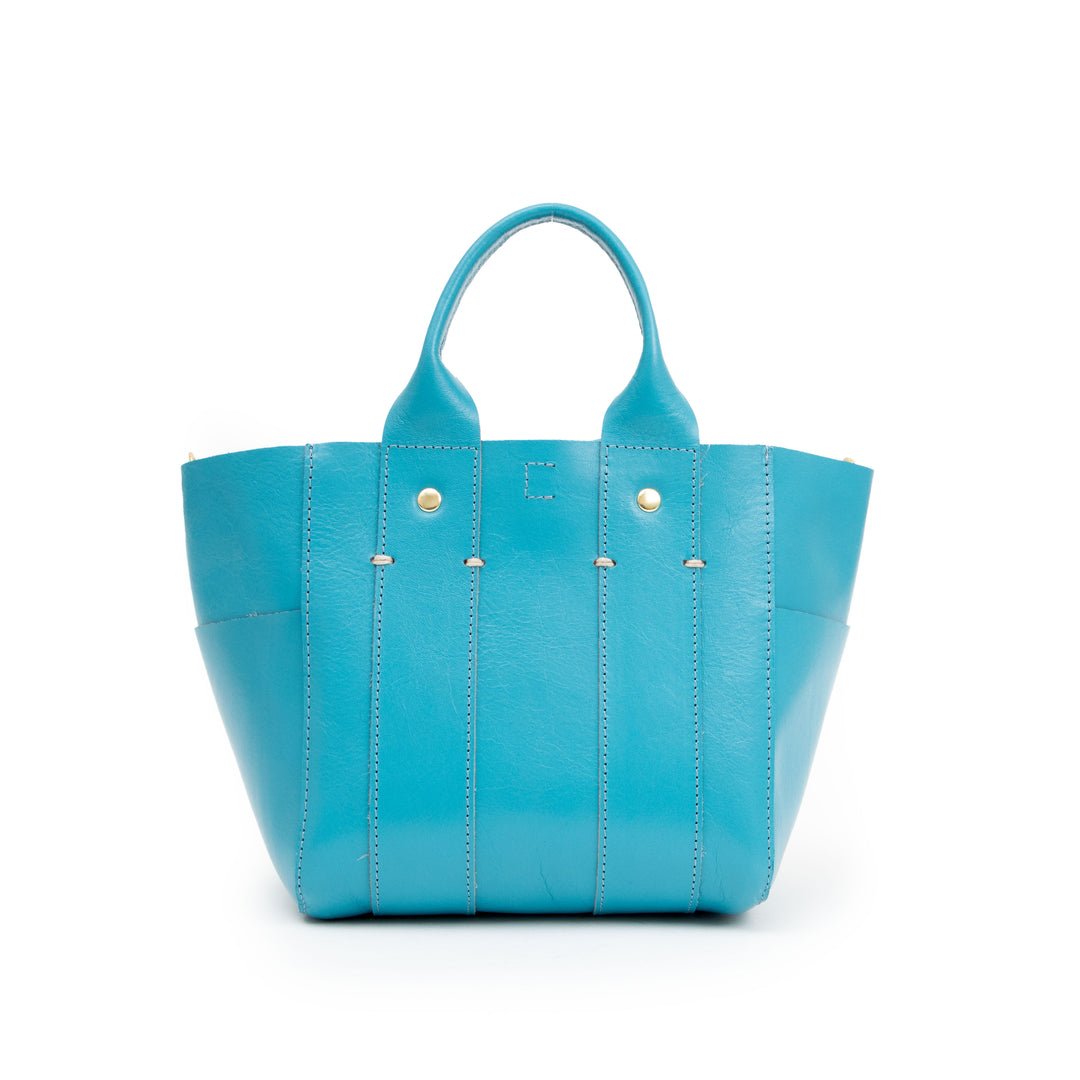 Clare V. - Le Petit Box Tote in Ocean Rustic