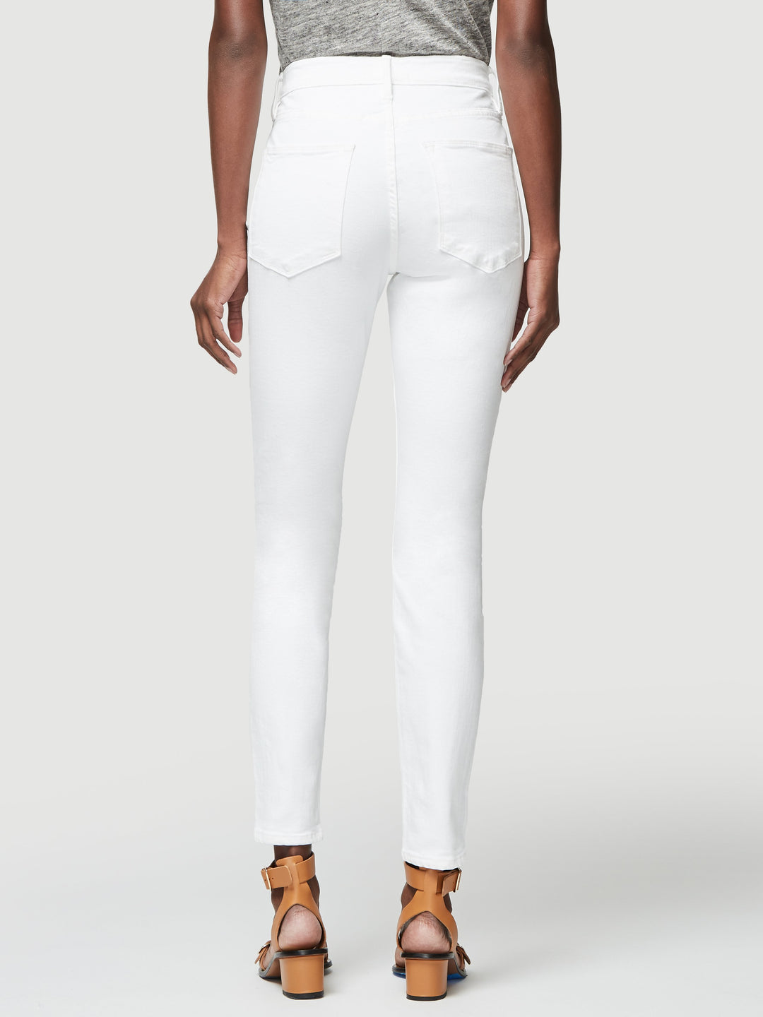 Frame - Le High Skinny Button Fly Blanc Street