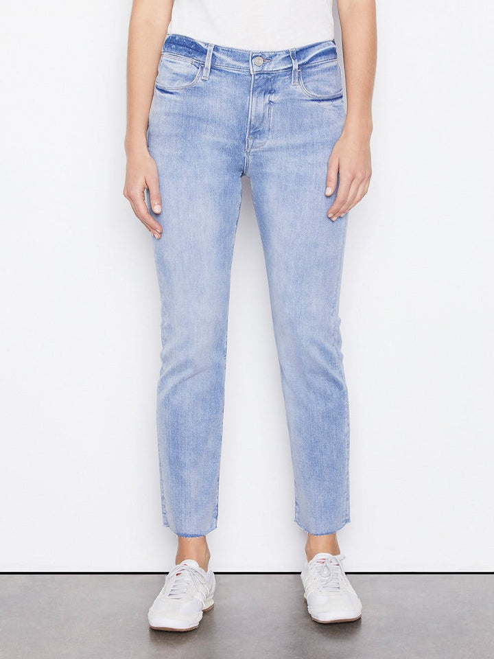 Frame - Le High Straight Degradable in Aura Denim