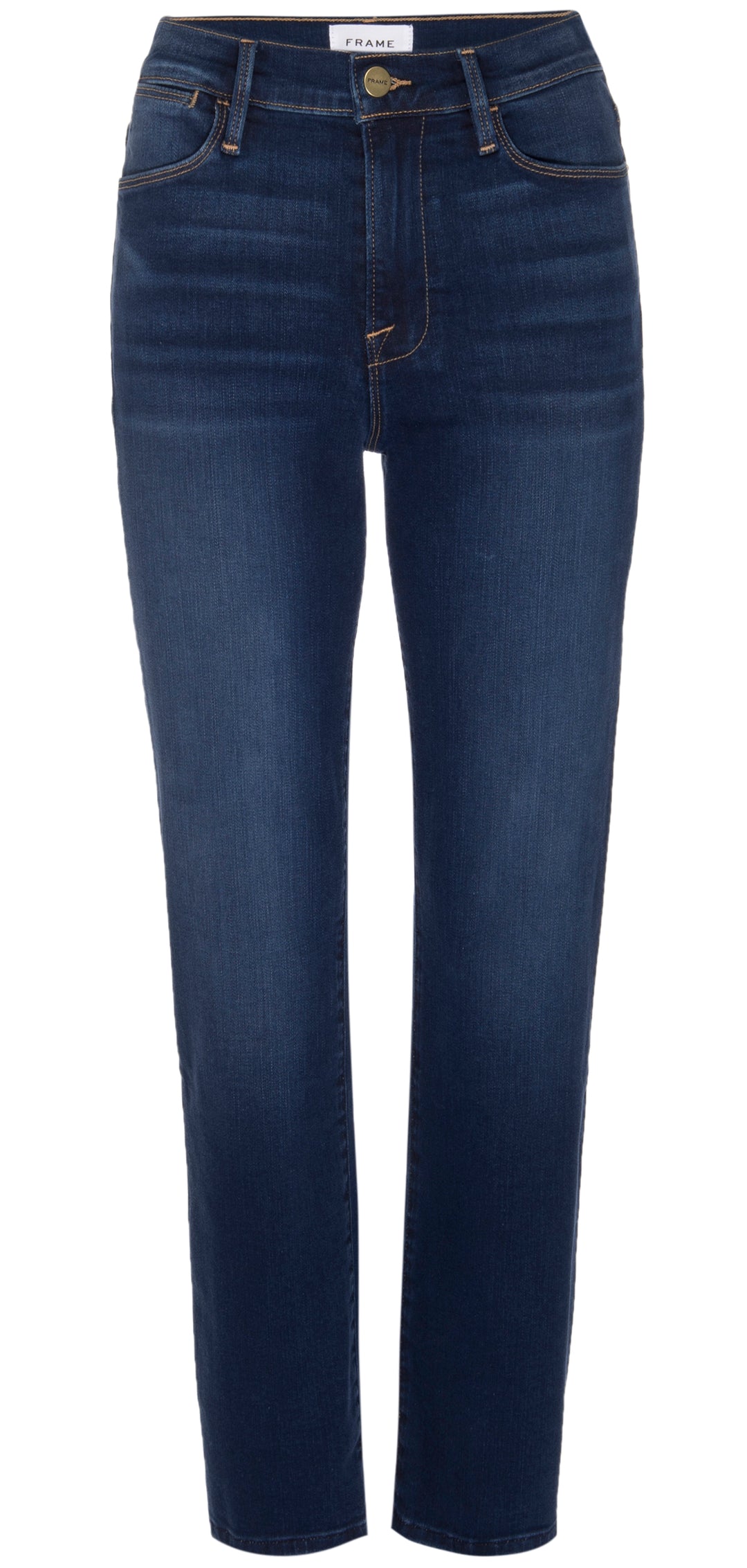 Frame Le High Straight Leg Jeans Release Stagger in Cobbert