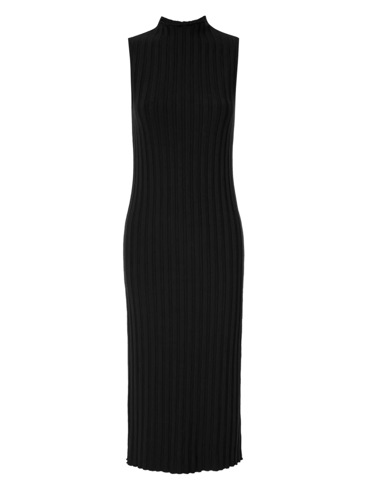 Nation LTD - Linda Turtleneck Tank Dress in Jet Black