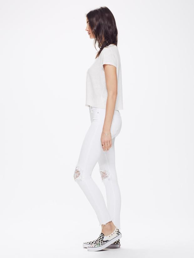 Mother - High Waisted Looker Ankle Fray in Little Miss Lacey