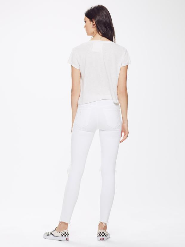 Mother - High Waisted Looker Ankle Fray in Little Miss Lacey