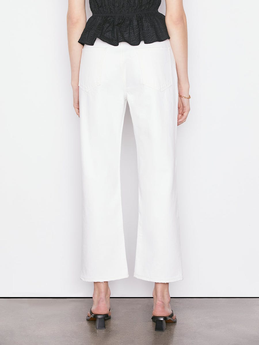 Frame - Le Jane Crop in Rumpled Blanc