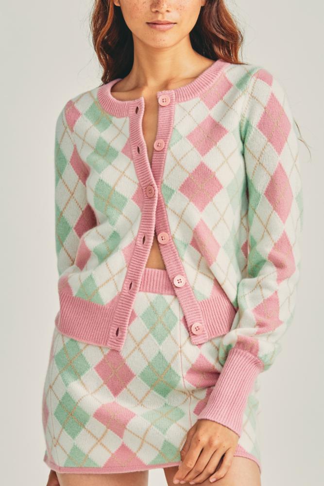 Love Shack Fancy - Ginnie Cardigan in Palm Beach Bulti