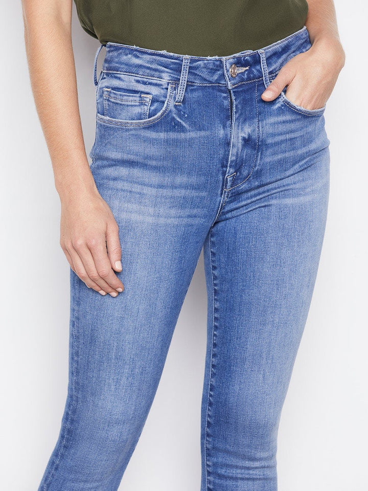Frame - Le One Skinny Crop in Sapphire
