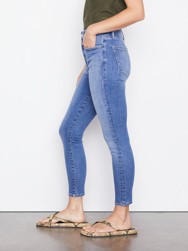 Frame - Le One Skinny Crop in Sapphire