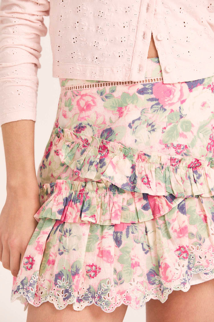 Love Shack Fancy - Pernille Skirt in Veiled Kiss