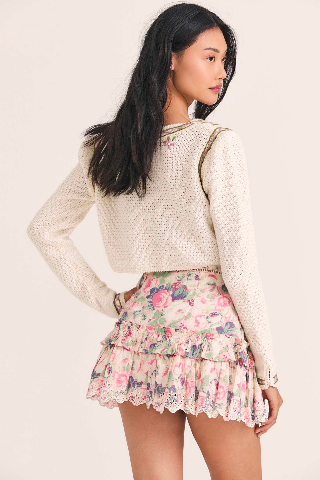 Love Shack Fancy - Pernille Skirt in Veiled Kiss
