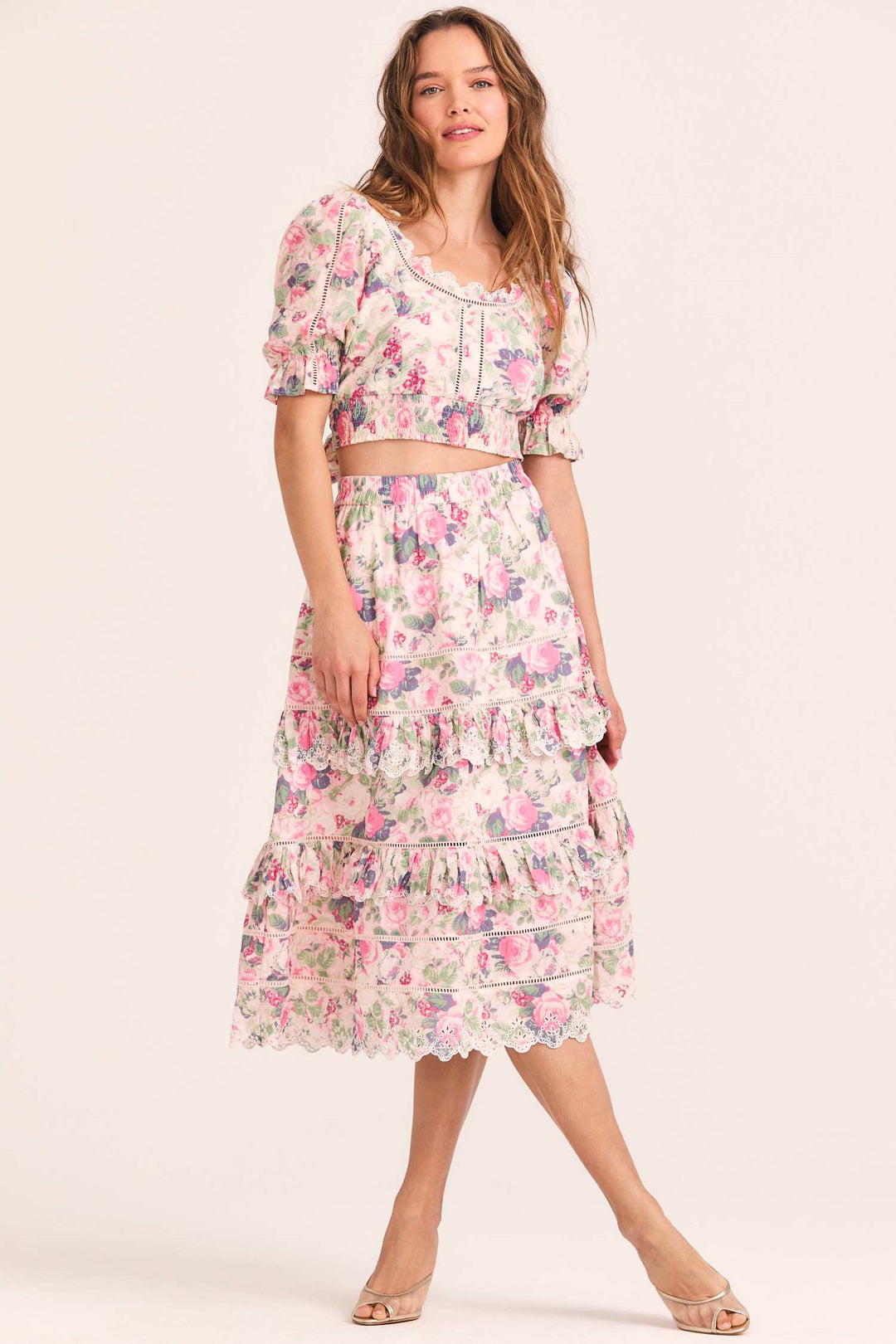 Love Shack Fancy - Naila Skirt in Veiled Kiss