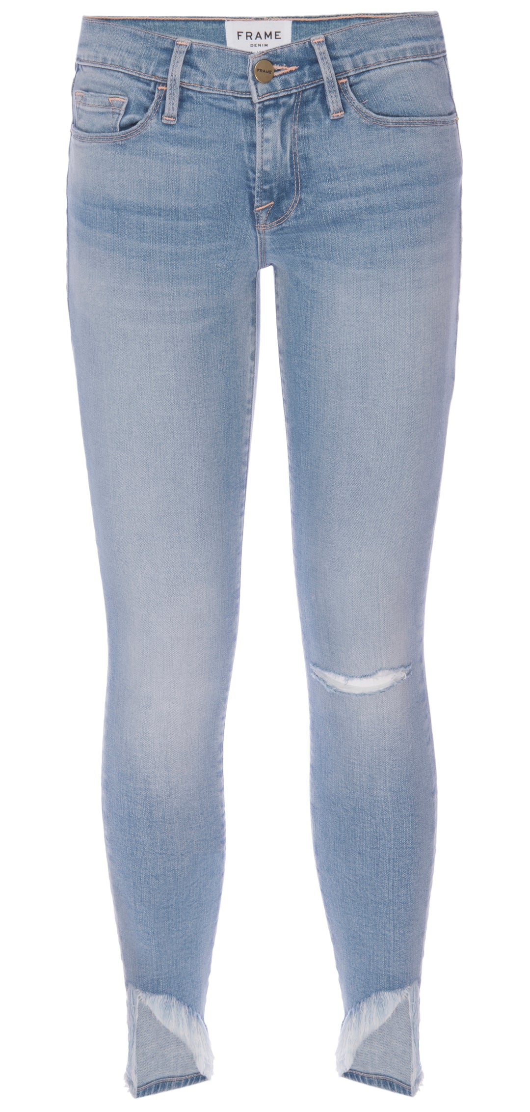 Frame - Le Skinny De Jeanne Side Fray Scampi