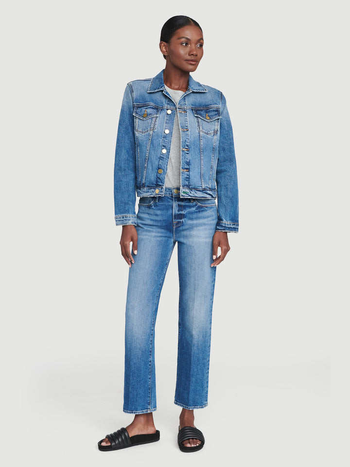 Frame - Le High Straight High Rise Jeans in Hagen