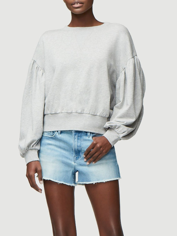 Frame - Shirred Blouse Sleeve Sweatshirt Gris Default