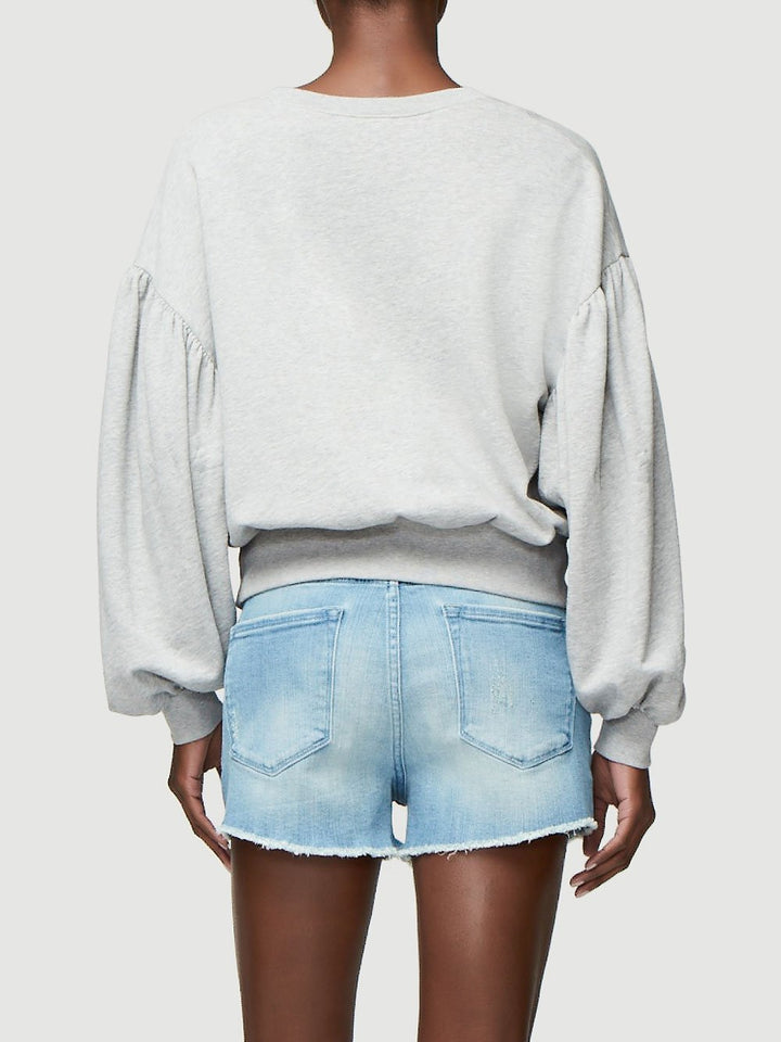 Frame - Shirred Blouse Sleeve Sweatshirt Gris Default