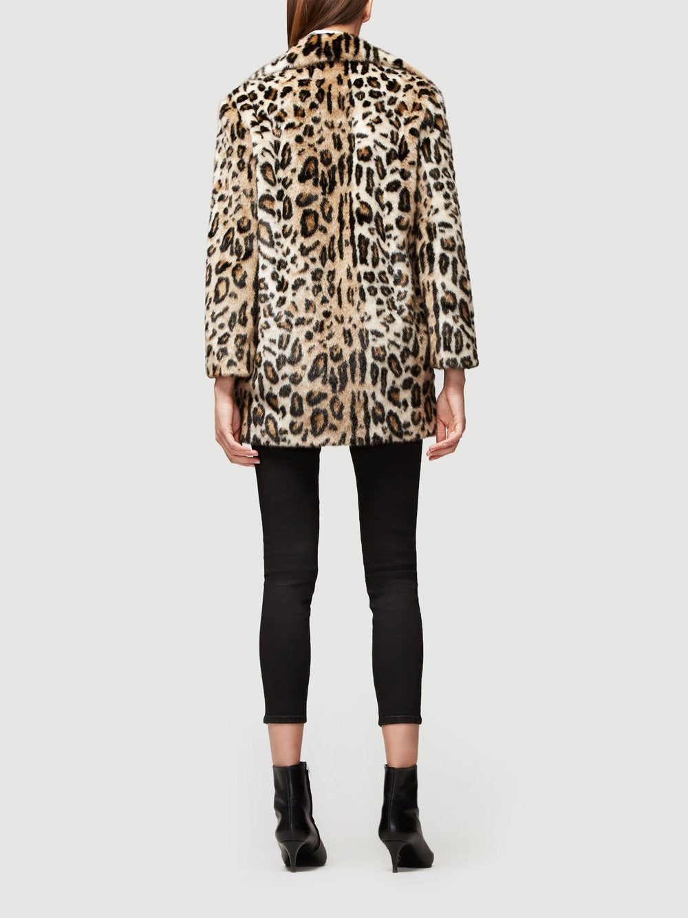 FRAME- Cheetah Faux Fur Coat Multi Tan