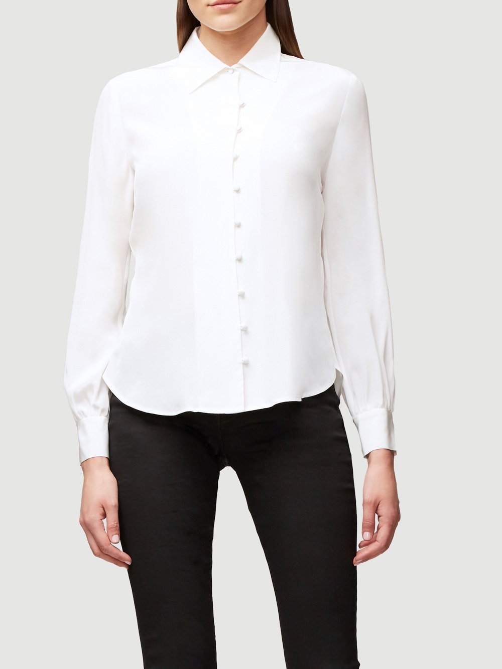 FRAME- Pussy Bow Blouse Off White
