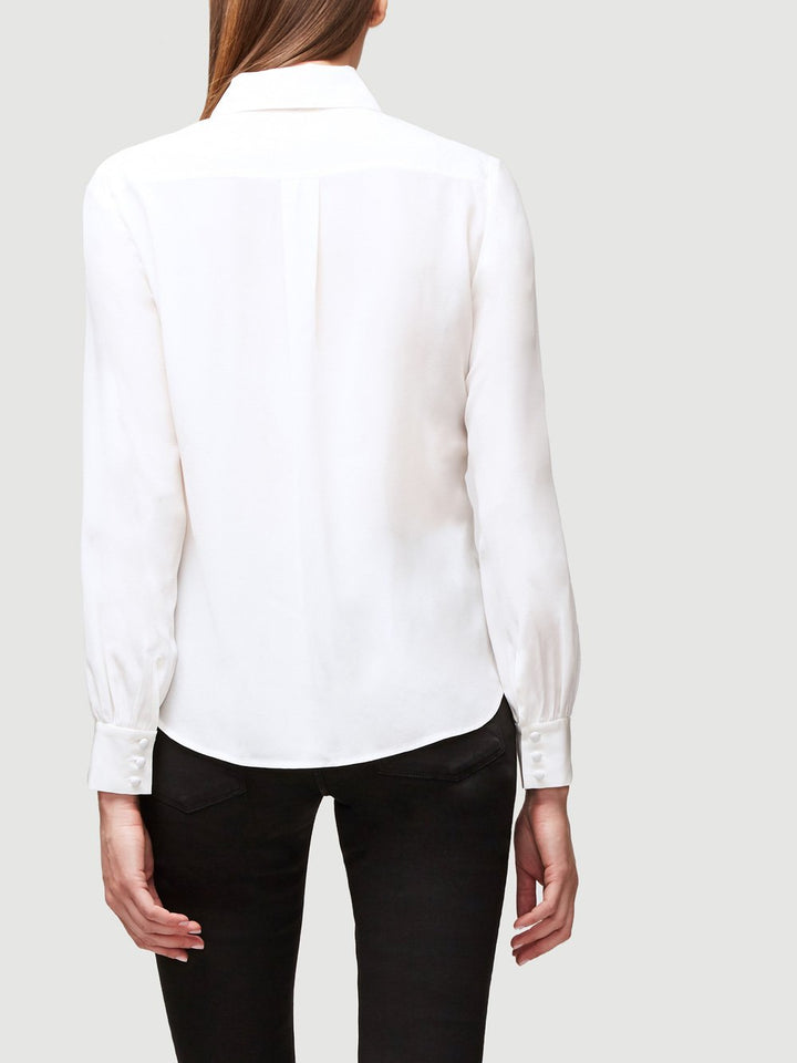 FRAME- Pussy Bow Blouse Off White