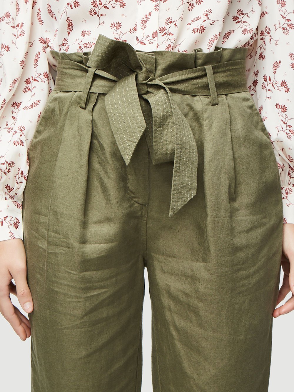 Frame - Paperbag Trouser Pant Army Green