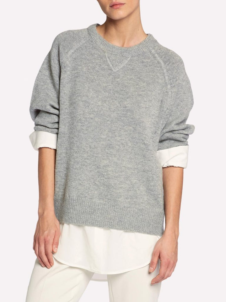 Brochu Walker - Layered Sweatshirt in Husky With White Underlining