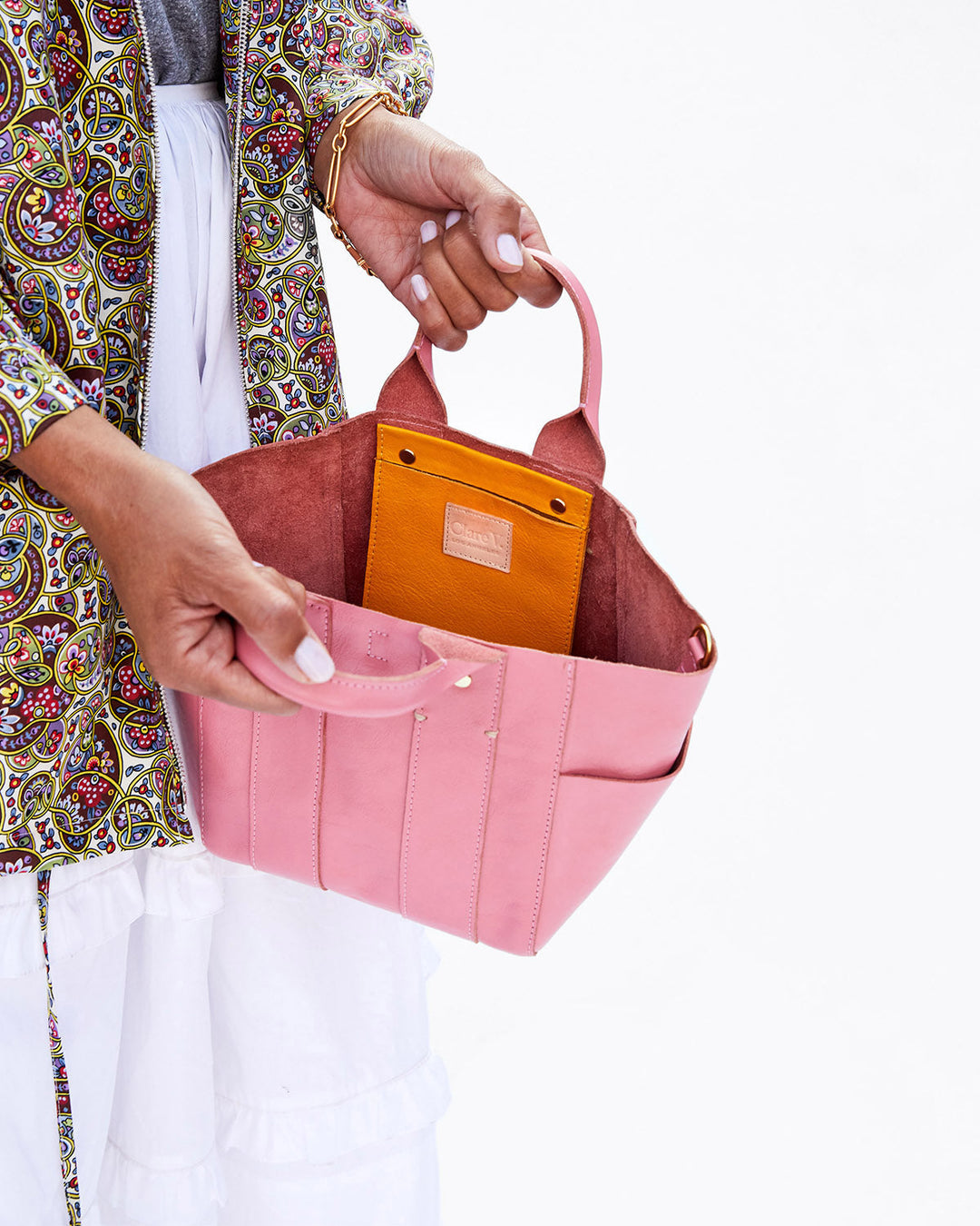 Clare V. - Le Petit Box Tote in Petal Rustic