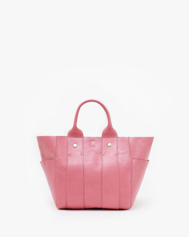Shop Clare V Le Box Leather Top Handle Bag - Pink In Petal