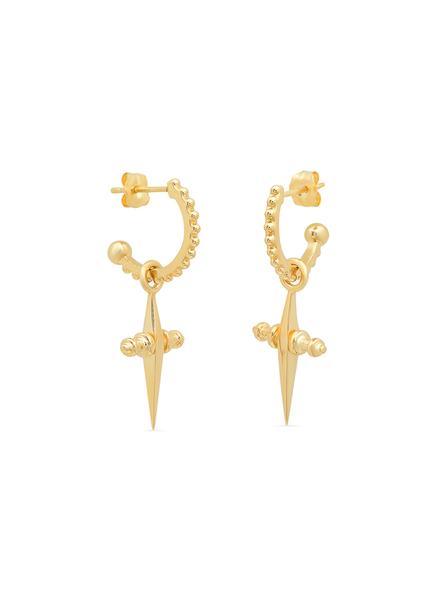 LUV AJ - Mini Cross Hoops in Gold