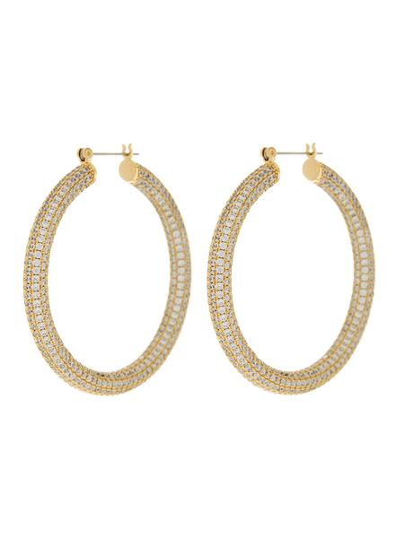 LUV AJ - Pave Amalfi Hoops in Gold