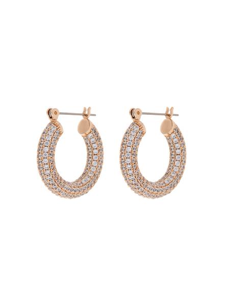 LUV AJ - Pave Baby Amalfi Hoops in Rose Gold