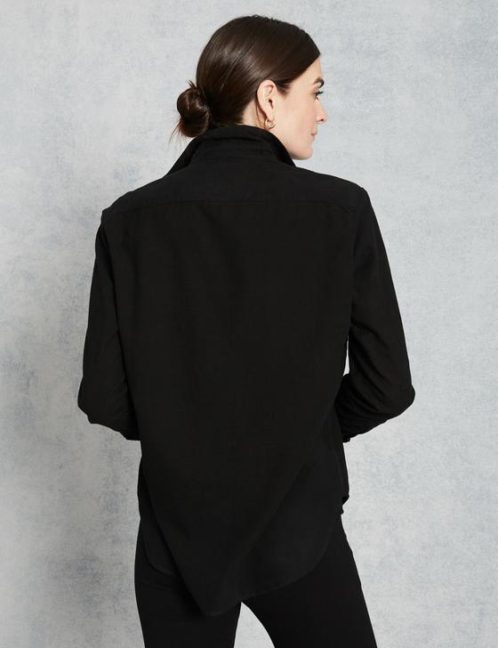 Frank & Eileen - Eileen Woven Button Up in Blackout