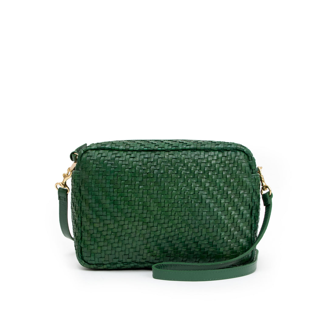 Clare V. - Marisol in Evergreen Woven Zig-Zag