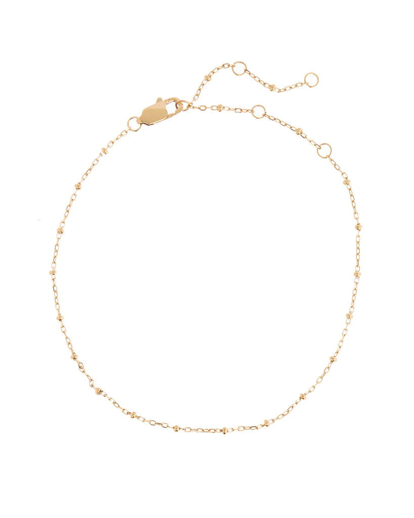 Luv AJ - Mondays at Teddy's Anklet in Gold