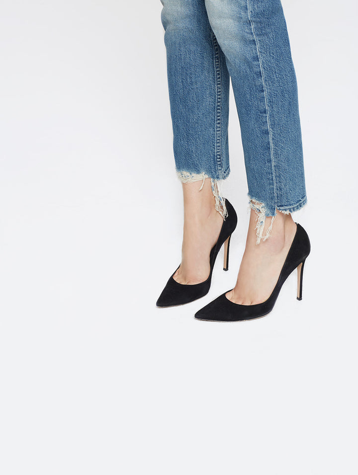 Mother - The Flirt Fray Jeans in Cold Feet