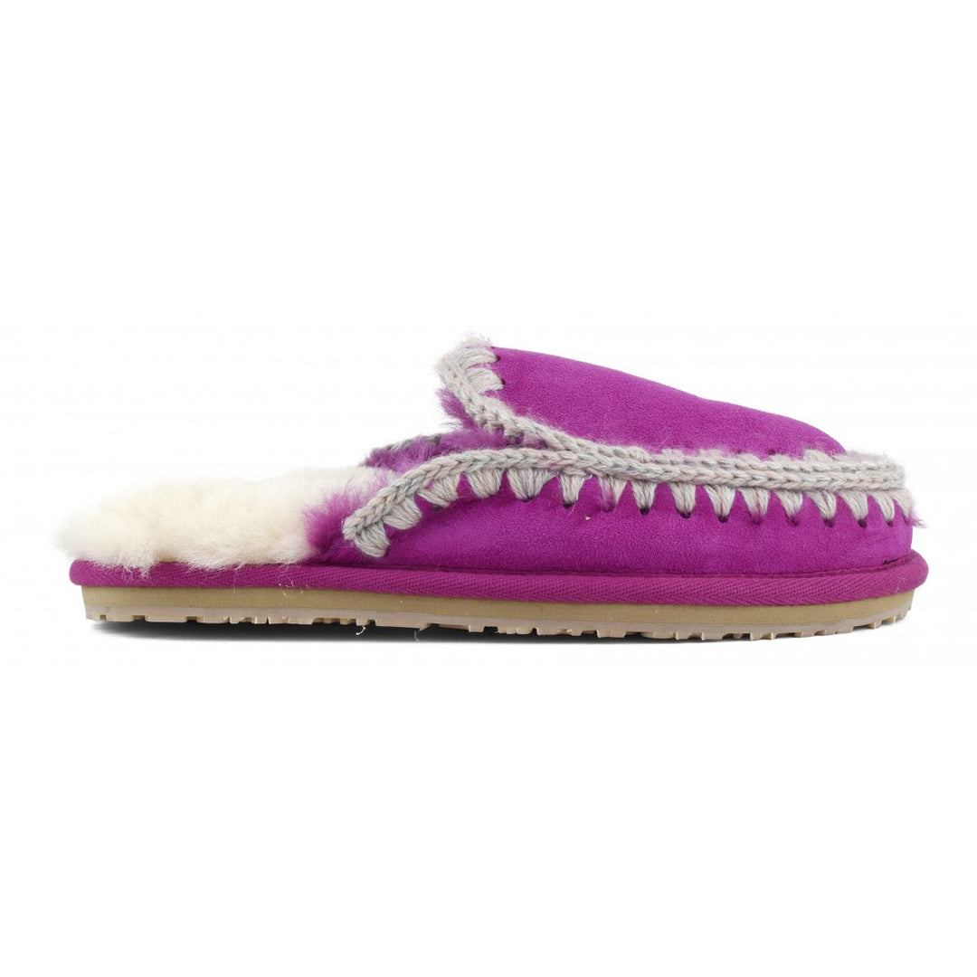 MOU - Suede Slipper Full Eskimo Stitch in Cyclamin